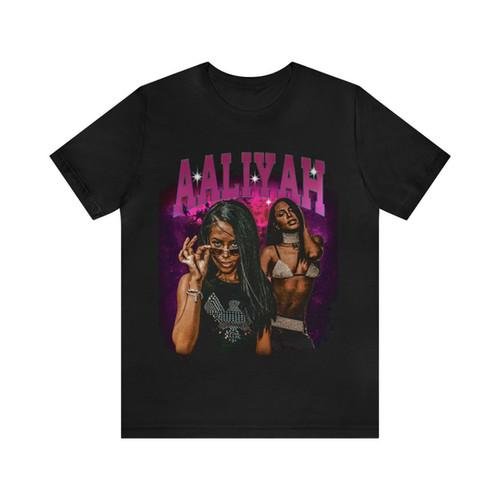 Vintage 90s Rap Retro Bootleg Style T-Shirt AALIYAH 90s Unisex Graphic Tee Shirt