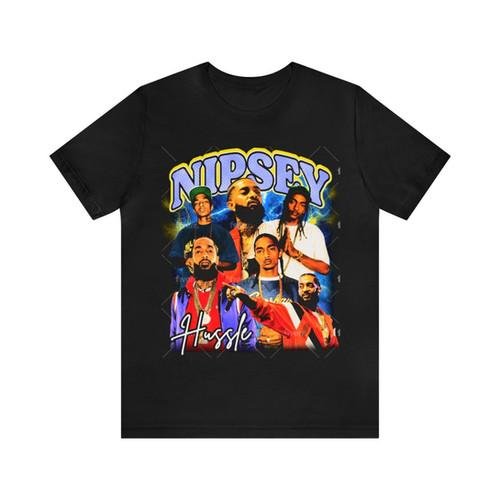 NIPSEY HUSSLE Unisex Graphic Tee Shirt, Vintage 90s Rap Bootleg Style T-Shirt