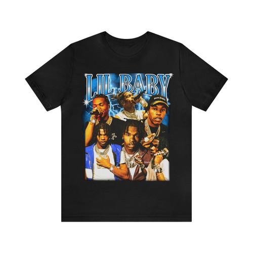 LIL BABY Unisex Graphic Tee Shirt, Vintage 90s Rap Bootleg Style T-Shirt