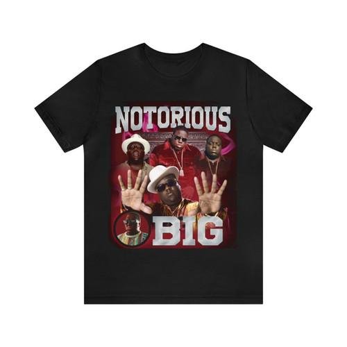 Vintage 90s Rap Bootleg Style T-Shirt BIGGIE 90s Style Unisex Graphic Tee Shirt