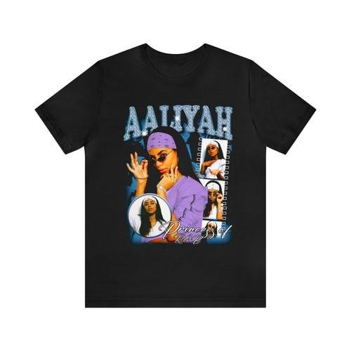 Vintage 90s Rap Bootleg Style T-Shirt AALIYAH 90s Unisex Graphic Tee Shirt