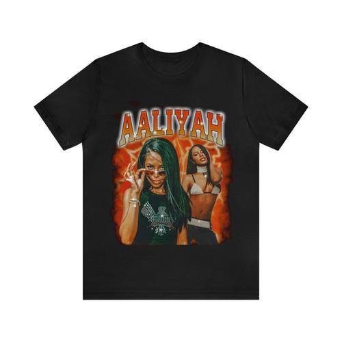Vintage 90s Rap Bootleg Style T-Shirt AALIYAH 90s Style Unisex Graphic Tee Shirt