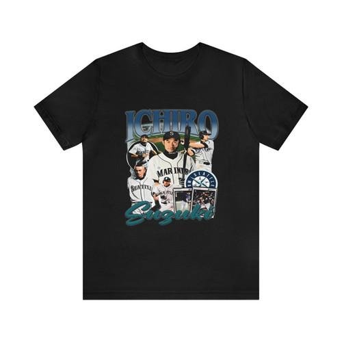 ICHIRO SUZUKI Unisex Tee Shirt, Vintage 90s Baseball Bootleg Style T-Shirt