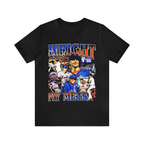 Vintage 90s Baseball Bootleg Style T-Shirt DAVID WRIGHT Unisex Graphic Tee Shirt