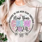 Happy New Year 2024 Shirt, New Year Crew 2024 Glitter Sweater, New Year Shirt