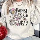 Happy New Year 2024, 2024 New Year Glitter Sequins T-Shirt, Disco New Year Sweater