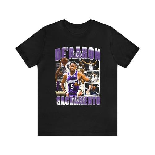 DE AARON FOX Unisex Tee T-Shirt, Vintage 90s Basketball Bootleg Style T-Shirt