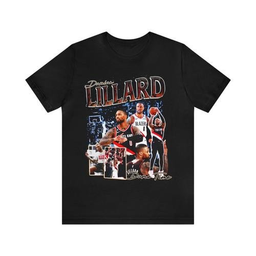 DAME LILLARD Blazer Unisex Tee, Vintage 90s Basketball Bootleg Style T-Shirt