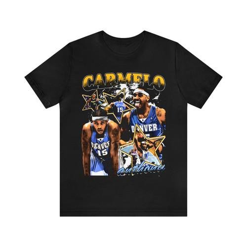 CARMELO ANTHONY Unisex Graphic Tee, Vintage 90s Basketball Bootleg Style T-Shirt