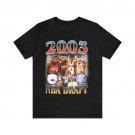 2003 DRAFT Unisex Tee Dual Sided, Vintage 90s Basketball Bootleg Style T-Shirt
