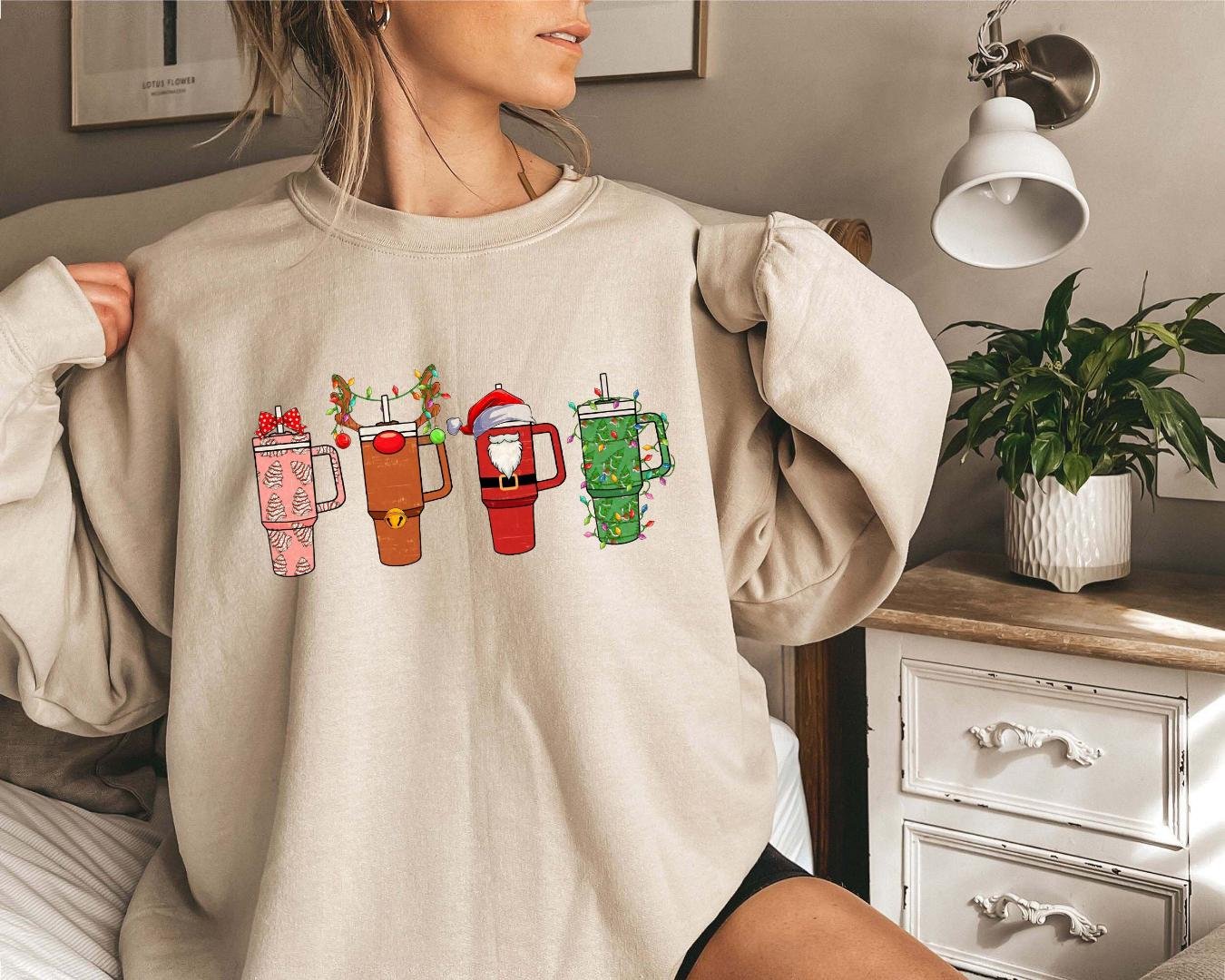 OCD Lover Christmas Shirt, Retro Obsessive Cup Disorder Christmas Shirt