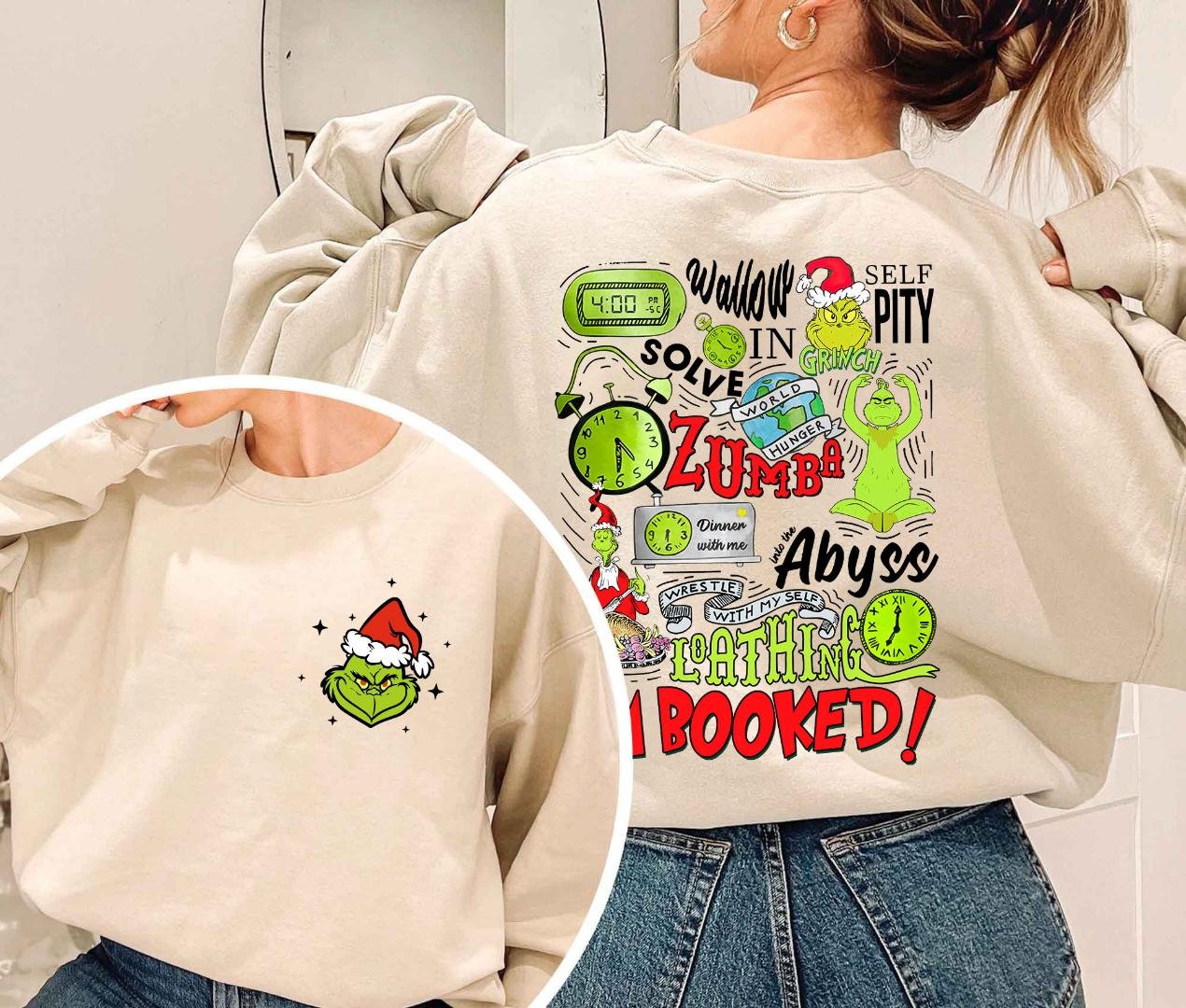 Cute Christmas, Grinch My Day Im Booked Christmas Shirt