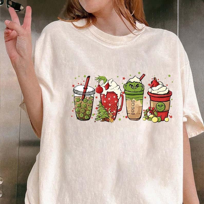 Grinc face Shirt, Grinc Coffee Latte Shirt