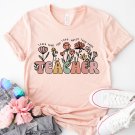 Leopard Print Nurse Shirt, Wild Flowers Nurse T-Shirt
