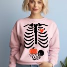 Skeleton Pregnancy Outfit, Skeleton Halloween Maternity Shirt
