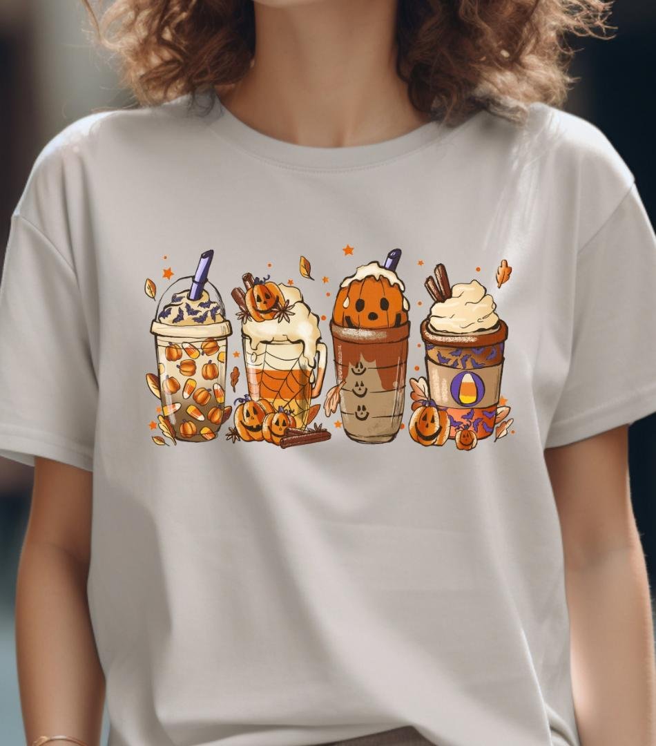 Horror Fall coffee shirt, Halloween Party T-shirt