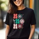 Womens Christmas T-shirt, Fun Christmas Ho Ho Ho Tshirt
