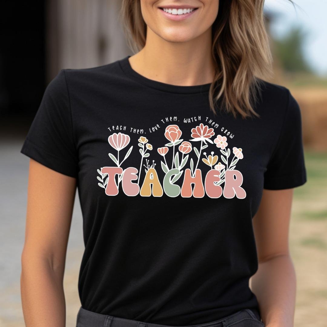 Back To School, Flower Teacher Shirt