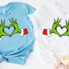 Heart Hands Graphic Tees, Christmas Grinch Shirt