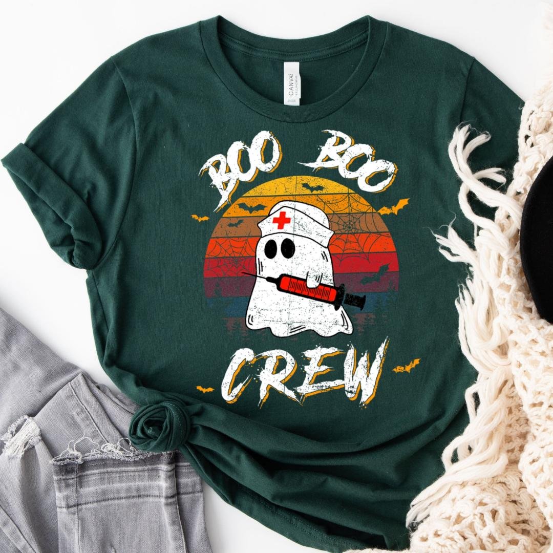Ghost Nurse Shirt, Boo Boo Crew Shirt