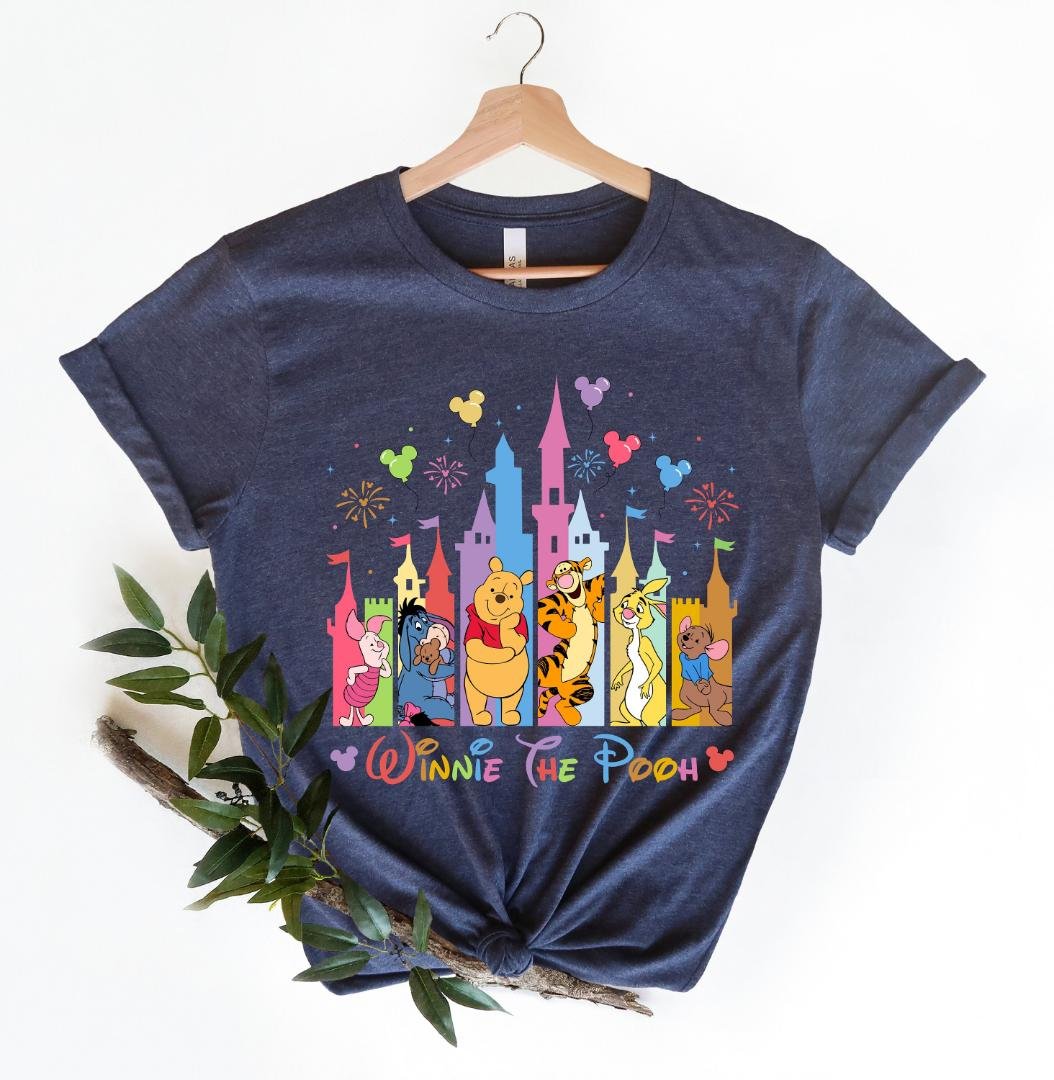 Disney Shirts, Winnie the Pooh Disneyland Castle Shirt, Family Disney Trip