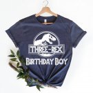 Cute Dinosaur Shirt, Three Rex Birthday Boy Shirt, Jurassic Park Logo Shirt