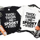 Spooky Season, Thick Thighs and Spooky Vibes Shirt, Thankful Turkey Tee