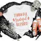 Thankful Mom Tee, Thankful Grateful Blessed Shirt, Turkey