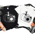 Grateful Shirt, Sunflower Pumpkin Shirt, Thankful Turkey