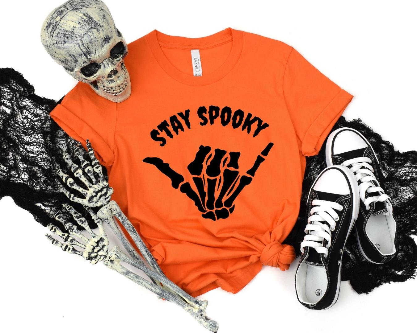 Spooky Season, Stay Spooky Skeleton Hand Shirt, Horror Movie