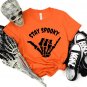 Spooky Season, Stay Spooky Skeleton Hand Shirt, Horror Movie