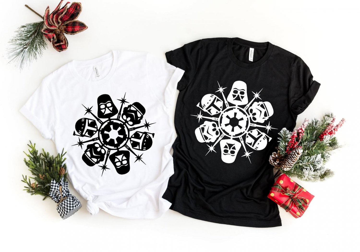 Santa Shirts, Star Wars Christmas Snowflake Shirt, Darth Vader Shirt