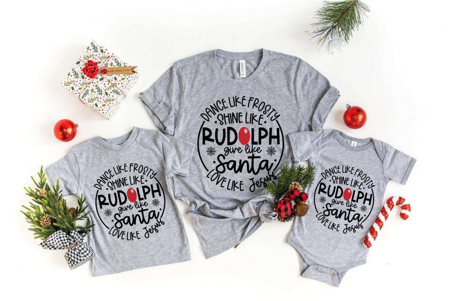 Santa Shirts, Shine Like Rudolph Shirt, Christmas Squad Shirts