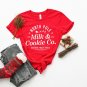 Santa Shirts, North Pole Milk Cookie Co Christmas Cheer Shirt, Christmas Coffee Shirts