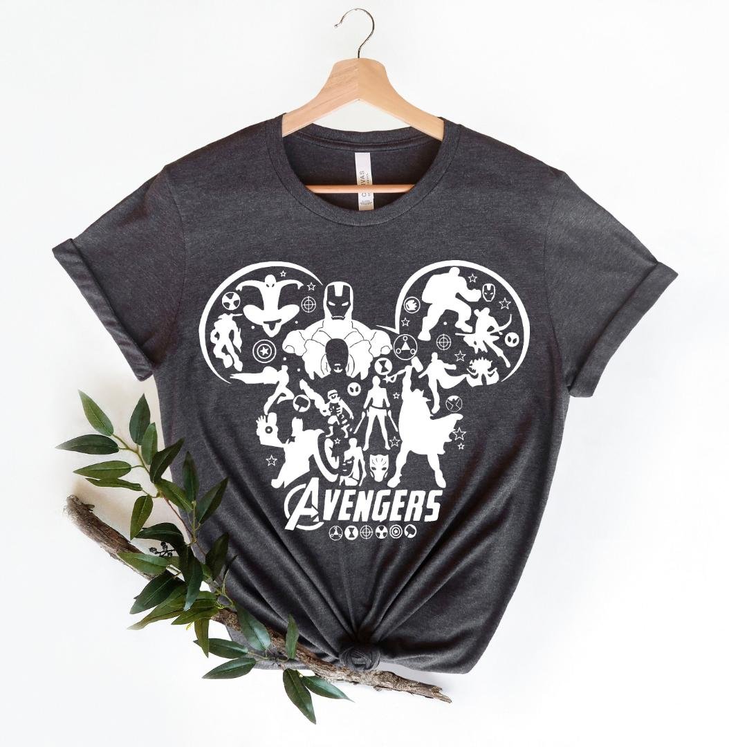 Infinity War Shirt, Marvel Avengers Mickey HeadLogo Shirt, Marvel Superheroes