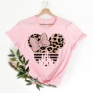 Disneyland Trip Shirt, Leopard Pattern Minnie Mouse With Disneyland Castle Shirt, Mickey Shirt
