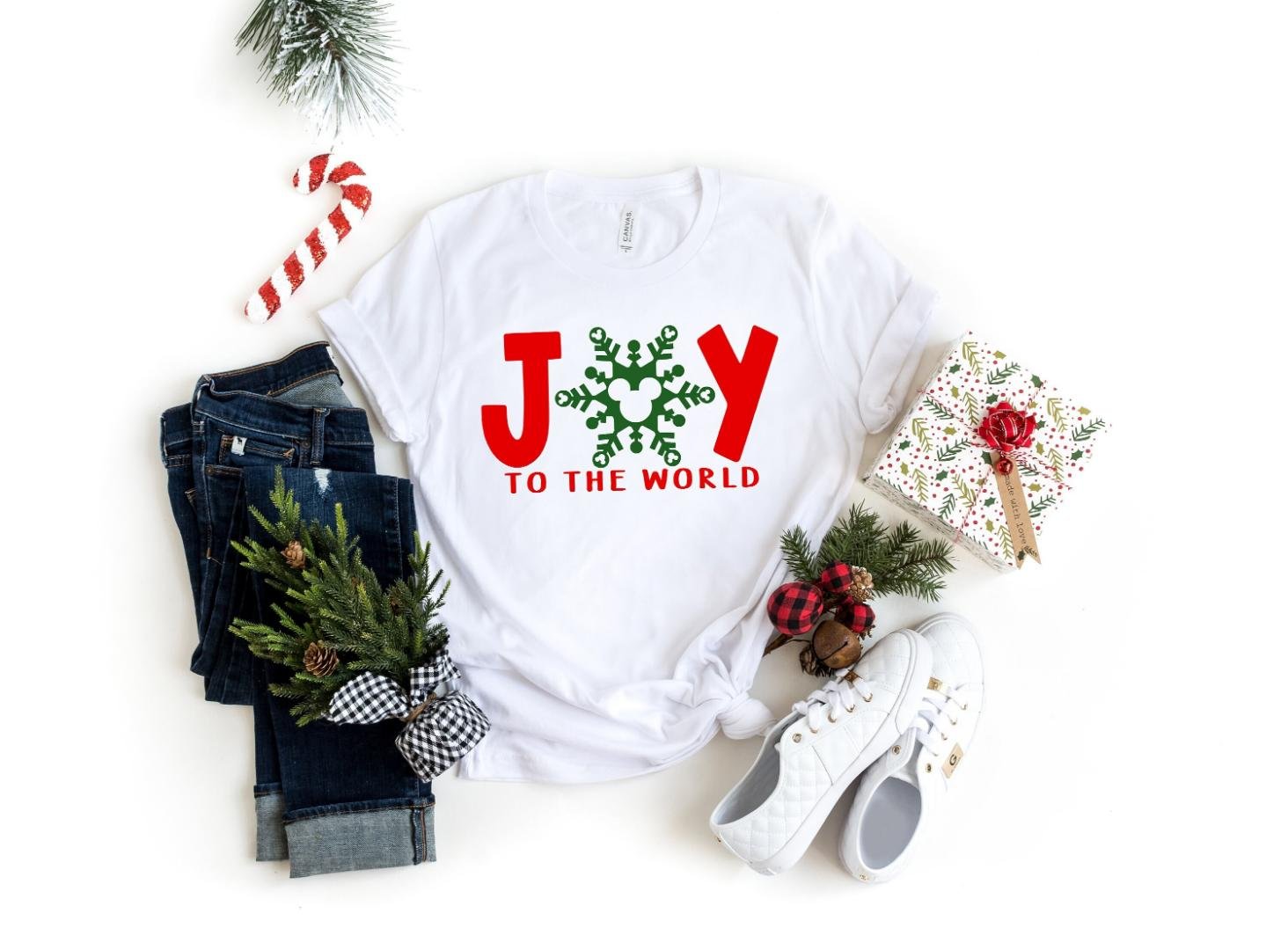 Santa Squad Shirt, Joy To The World Snowflake Shirt, Santa Shirts