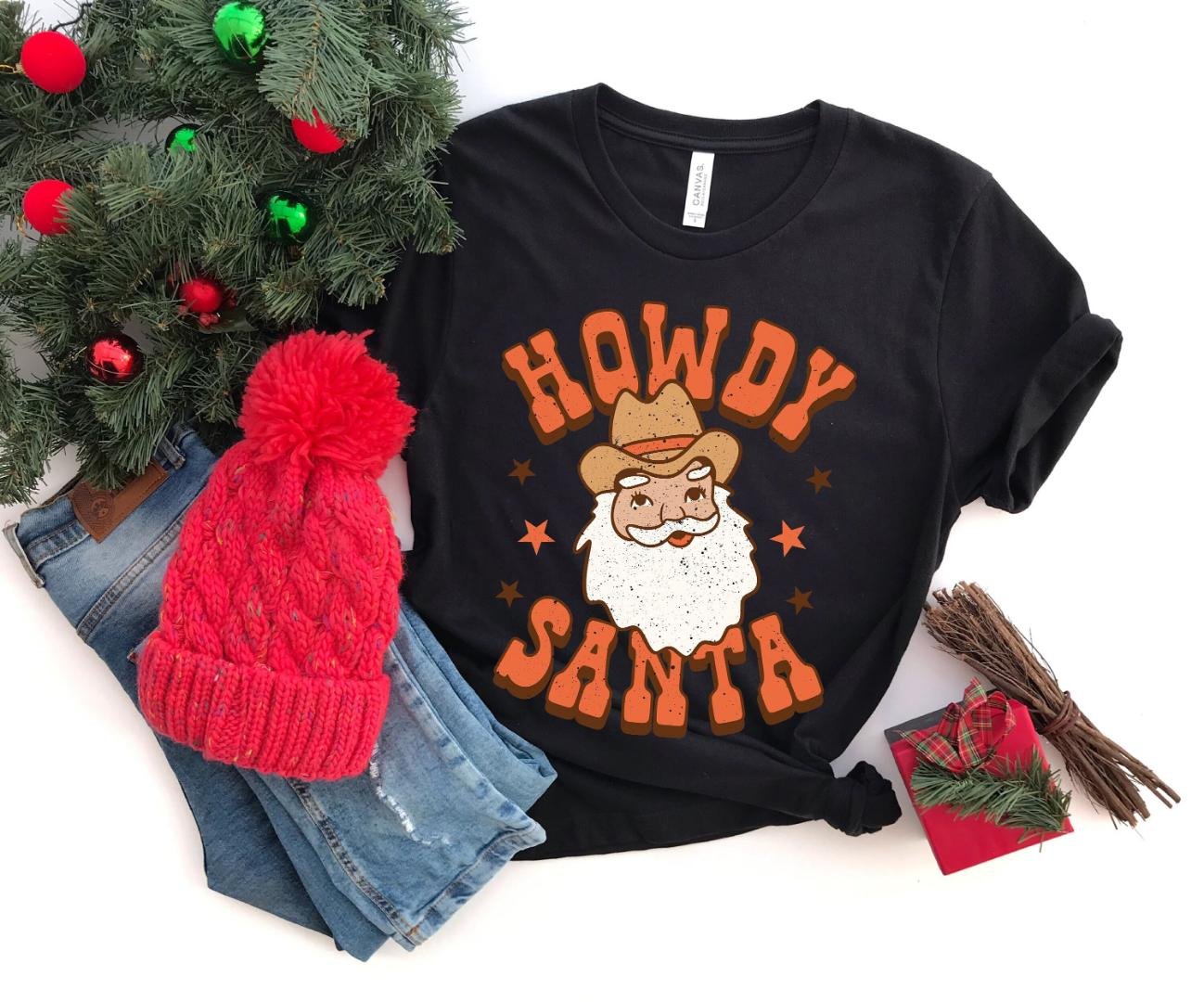 Santa Squad Shirt, Howdy Santa Shirts, Christmas Shirts