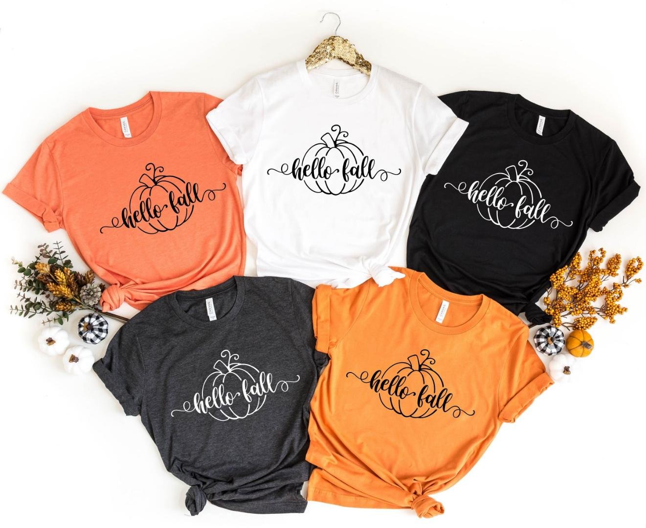 Blessed, Hello Fall Shirt, Thankful Turkey Tee