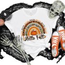 Blessed, Hello Fall Pumpkin Rainbow Shirt, Thankful Turkey