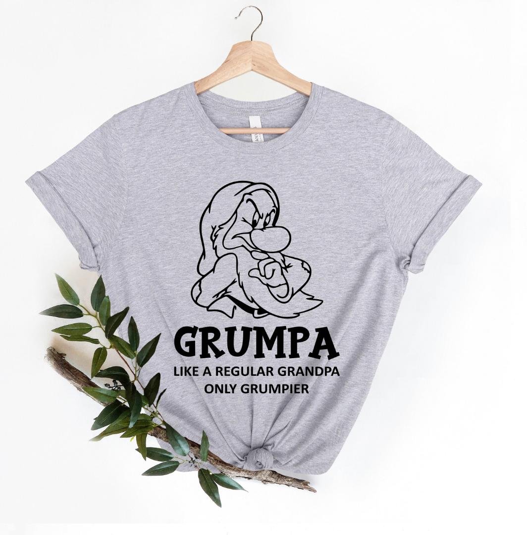 Dad Shirt, Grumpa Like a Regular Grandpa Only Grumpier T-Shirt, Grandpa Shirt
