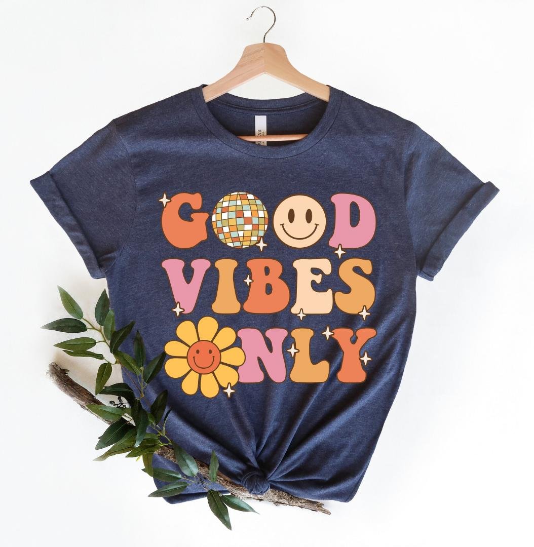 Simply Love Full Size GOOD VIBES ONLY Graphic Zip-Up Hoodie with Pockets