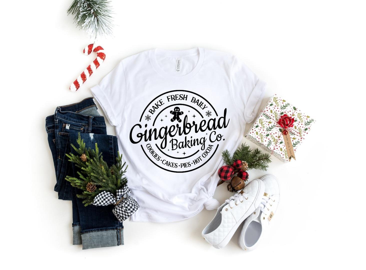 Santa Squad Shirt, Gingerbread Baking Co Shirt, Santa Shirts
