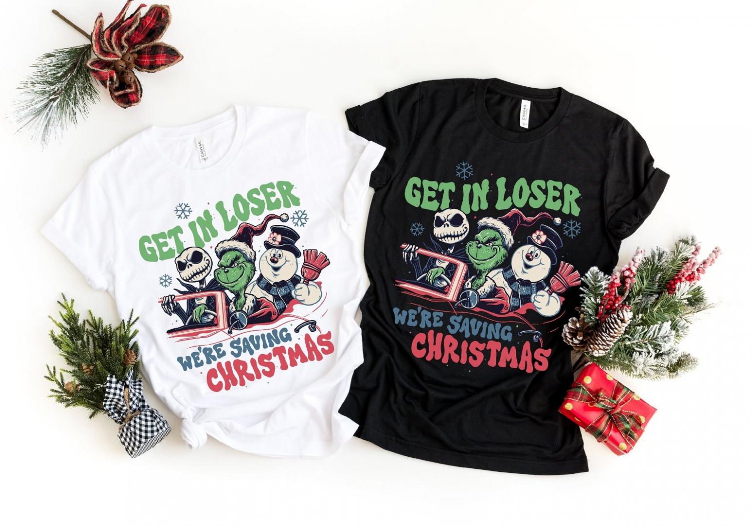 Christmas Squad Shirt, Get In Loser Were Saving Christmas Shirt, Family Matching Christmas Shirts