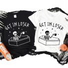 Spooky Season, Get In Loser Skeleton Shirt, Pumpkin Spice
