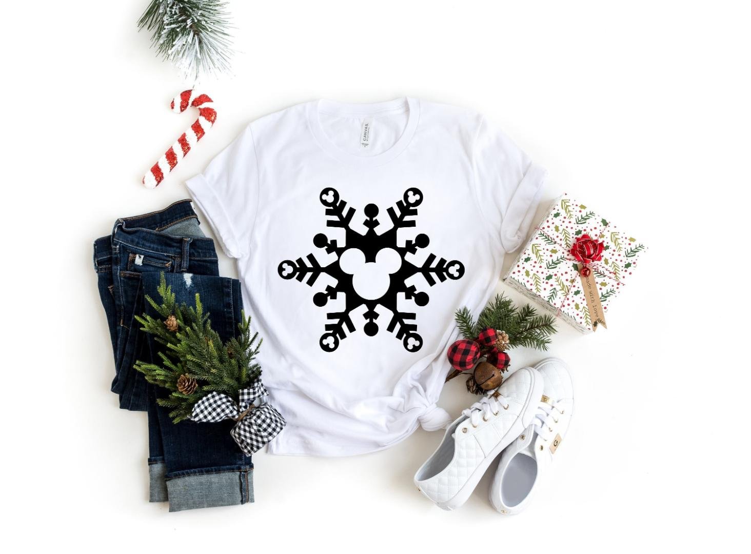 Santa Squad Shirt, Disney Mickey Snowflake Shirt, Santa Shirts