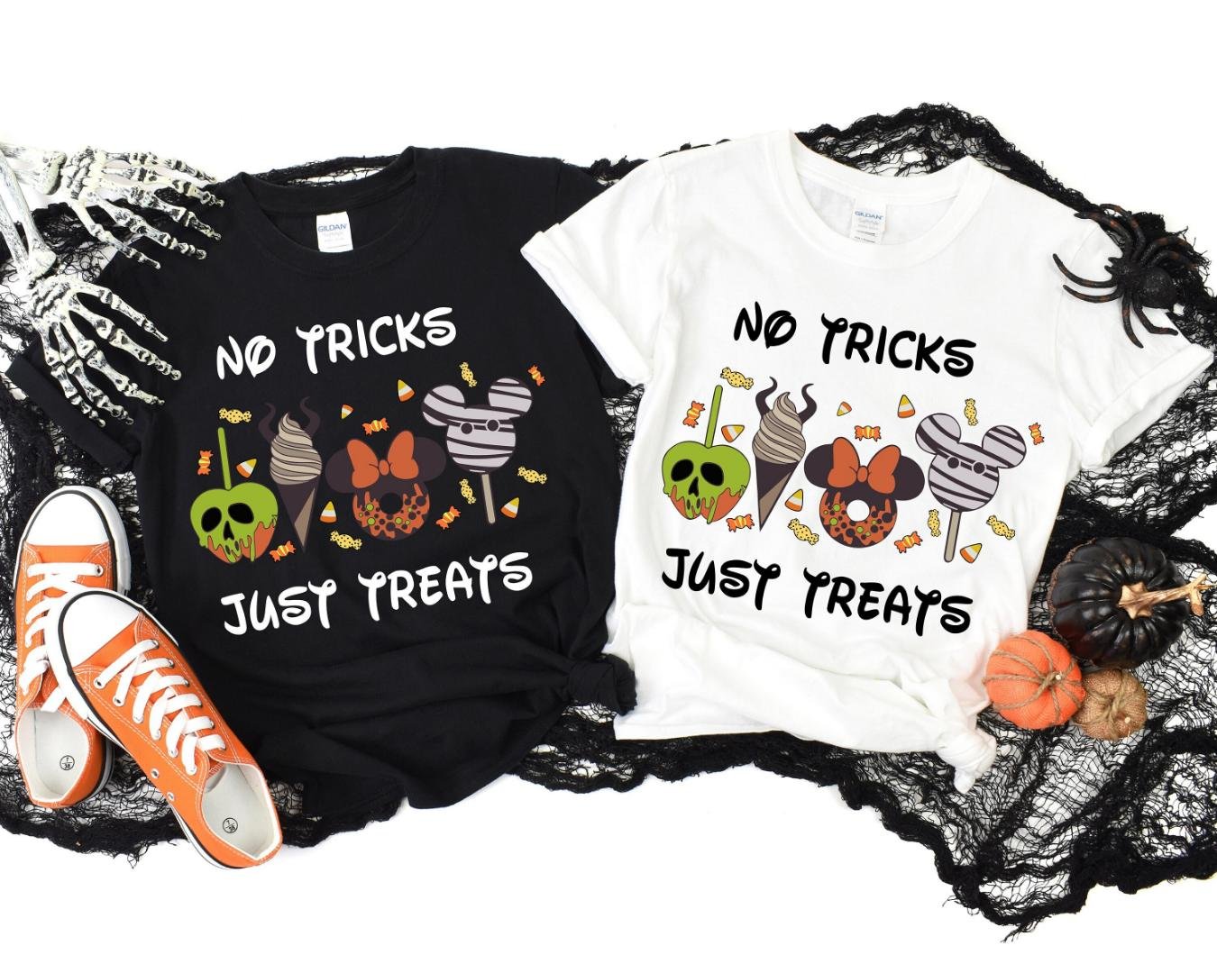 Spooky Season, Disney Mickey No Tricks Just Treats Shirt, Halloween Party Tee