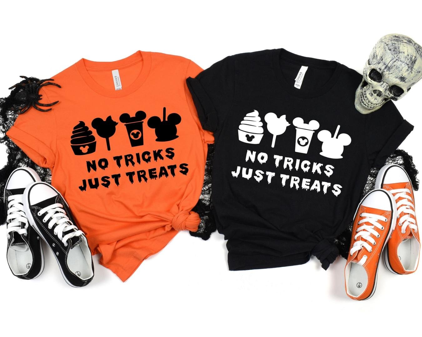 Spooky Season, Disney Mickey No Tricks Just Treats Shirt, Halloween Party Tee