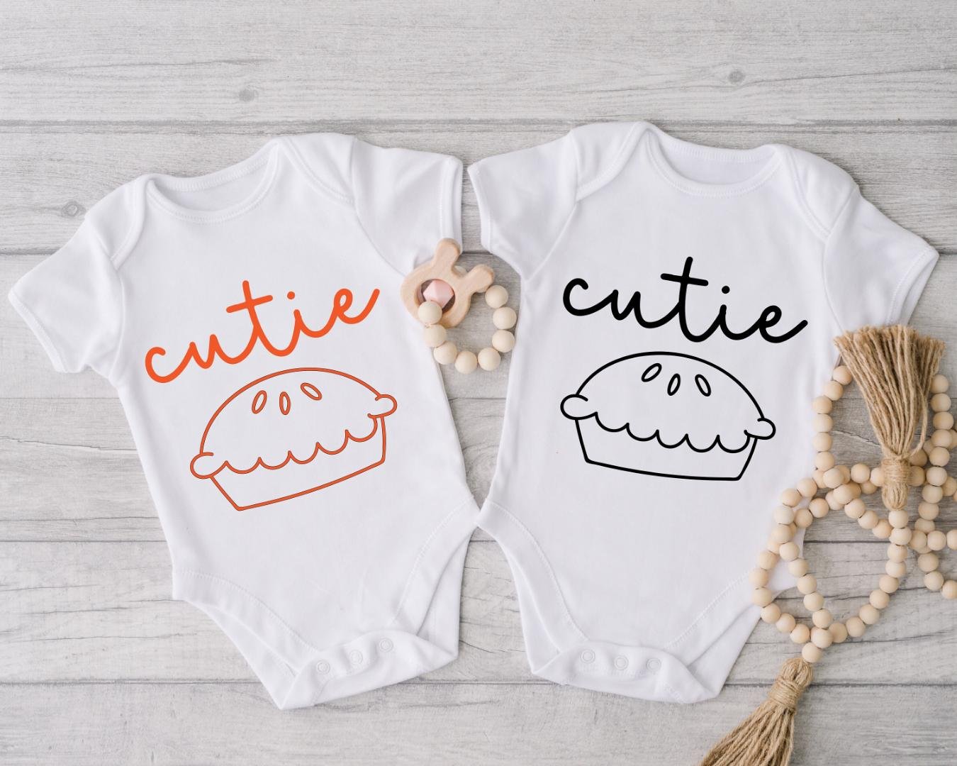Babies Thanksgiving Onesie, Cutie Pie Baby Onesie Shirt, Baby Shirts