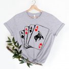 Country Music Shirt, Cowboy Playing Cards Shirt, Vintage Western Shirt